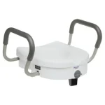 Equate Raised Toilet Seat with Handles, 5" Seat Riser with Arms, Fits Most Toilets, 350 lb Capacity