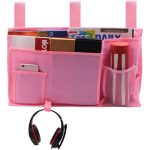 Bedside Caddy Hanging Bed Organizer Storage Bag Pocket for Bunk and Hospital Beds, College Dorm Rooms Baby Bed Rails, Ca